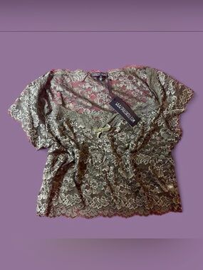 Dolls Kill x Current Mood Green Lace Top